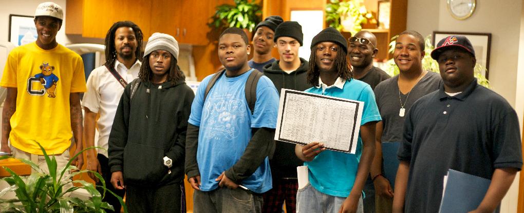 Youth from Berkeley Technology Academy visit the Mormon Temple in Oakland to search for their roots.
