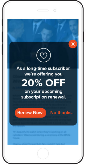 Example of loyalty offer sent to power users in mobile CRM with Localytics Profiles