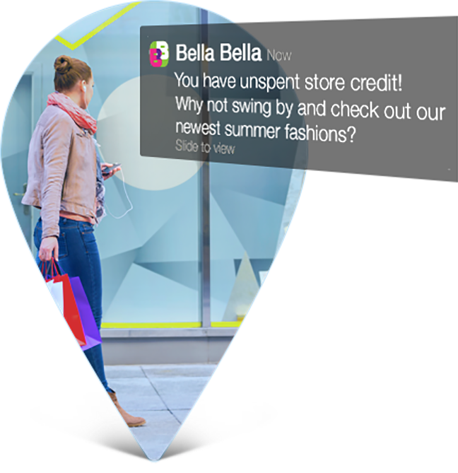 Location Based Message Outside Store