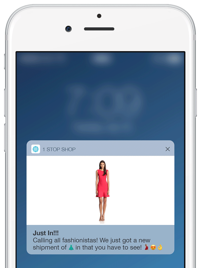 Example mobile app rich push notification using Localytics