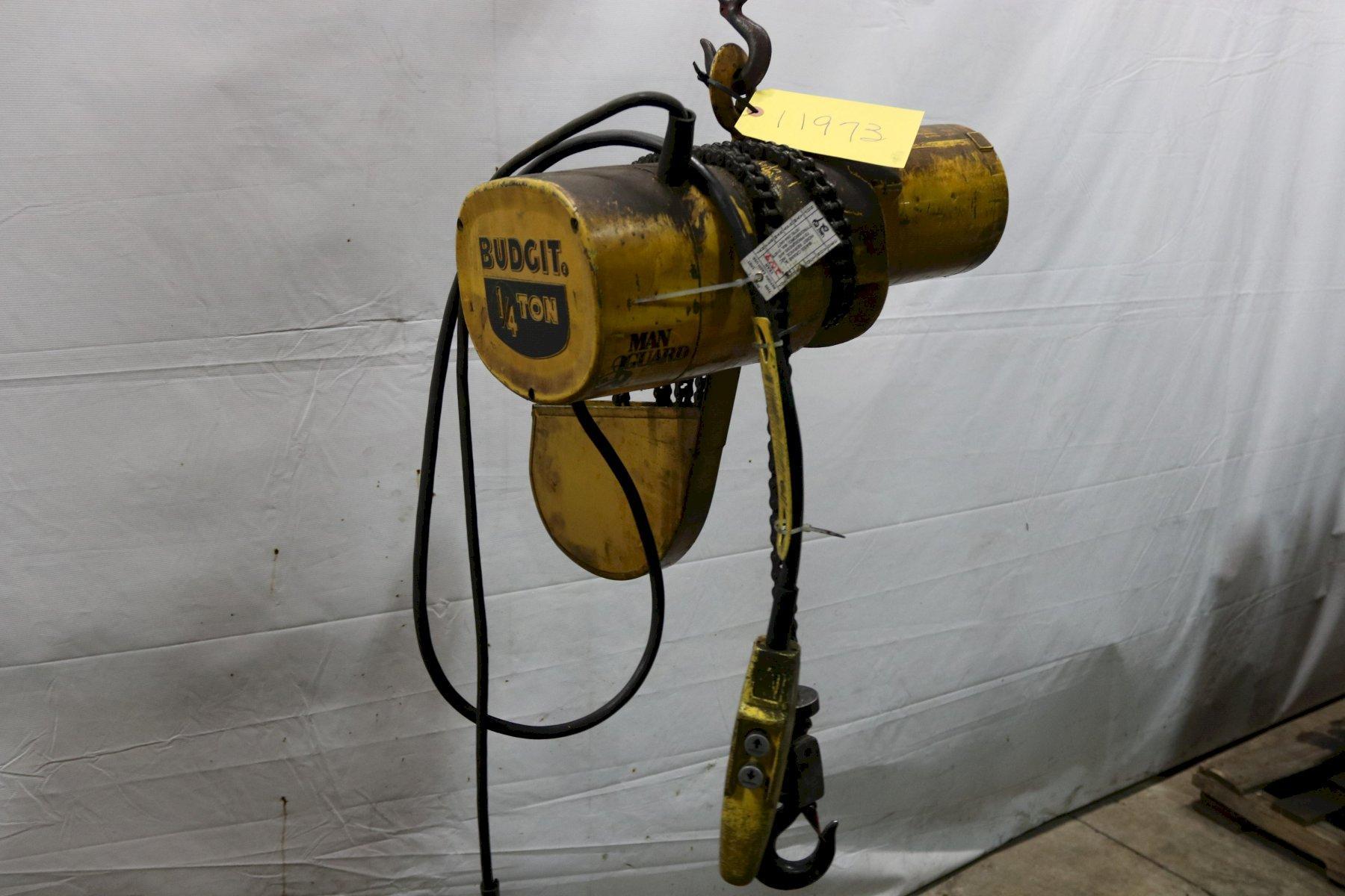 For Sale 500 LB BUDGIT ELECTRIC POWERED CHAIN HOIST STOCK 11973 Locator Online