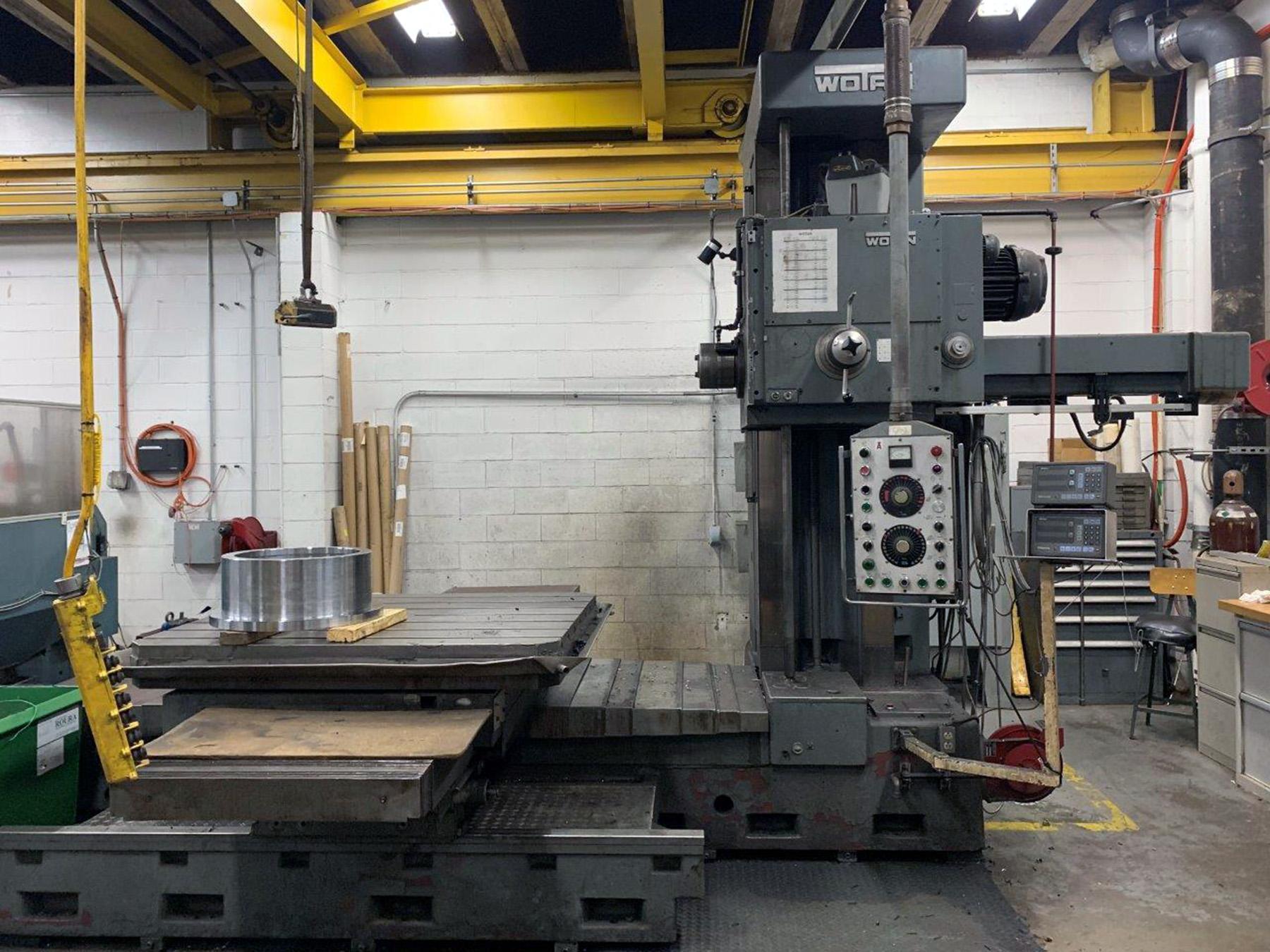 For Sale USED, 4" WOTAN MODEL B105M TABLE TYPE HORIZONTAL BORING MILL