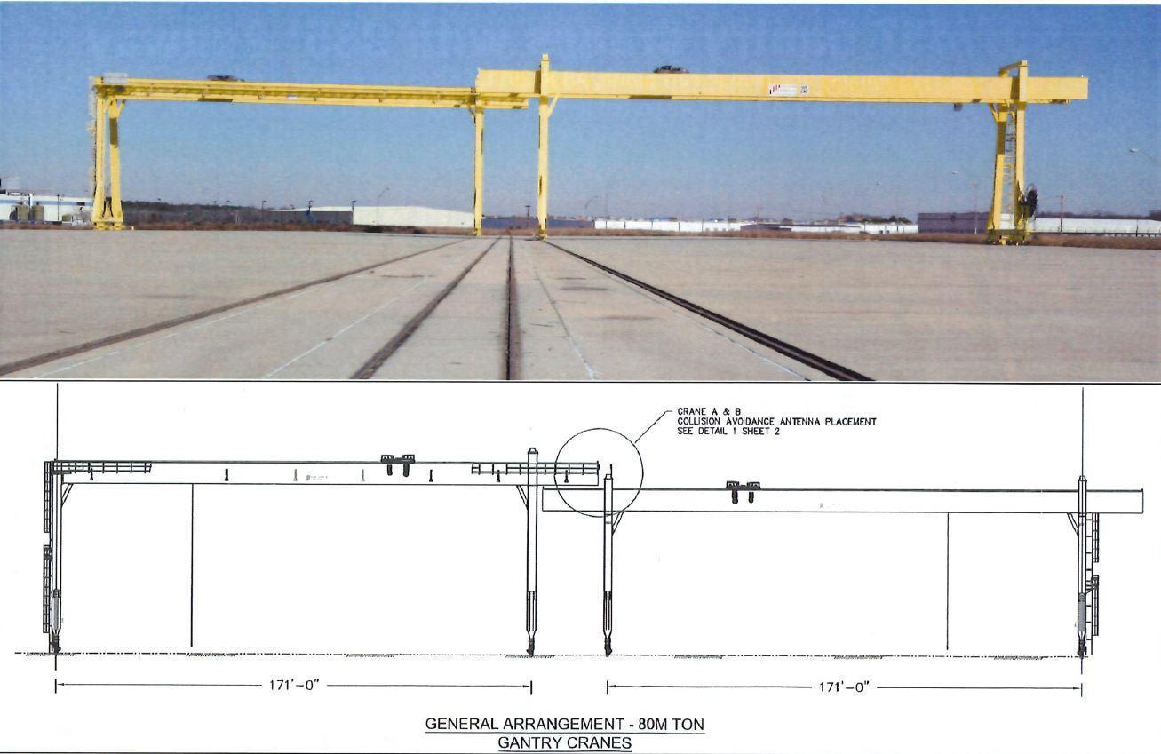 For Sale 80/40 TON X 195' X 59' LIFT NORTH AMERICAN IND DOUBLE LEG