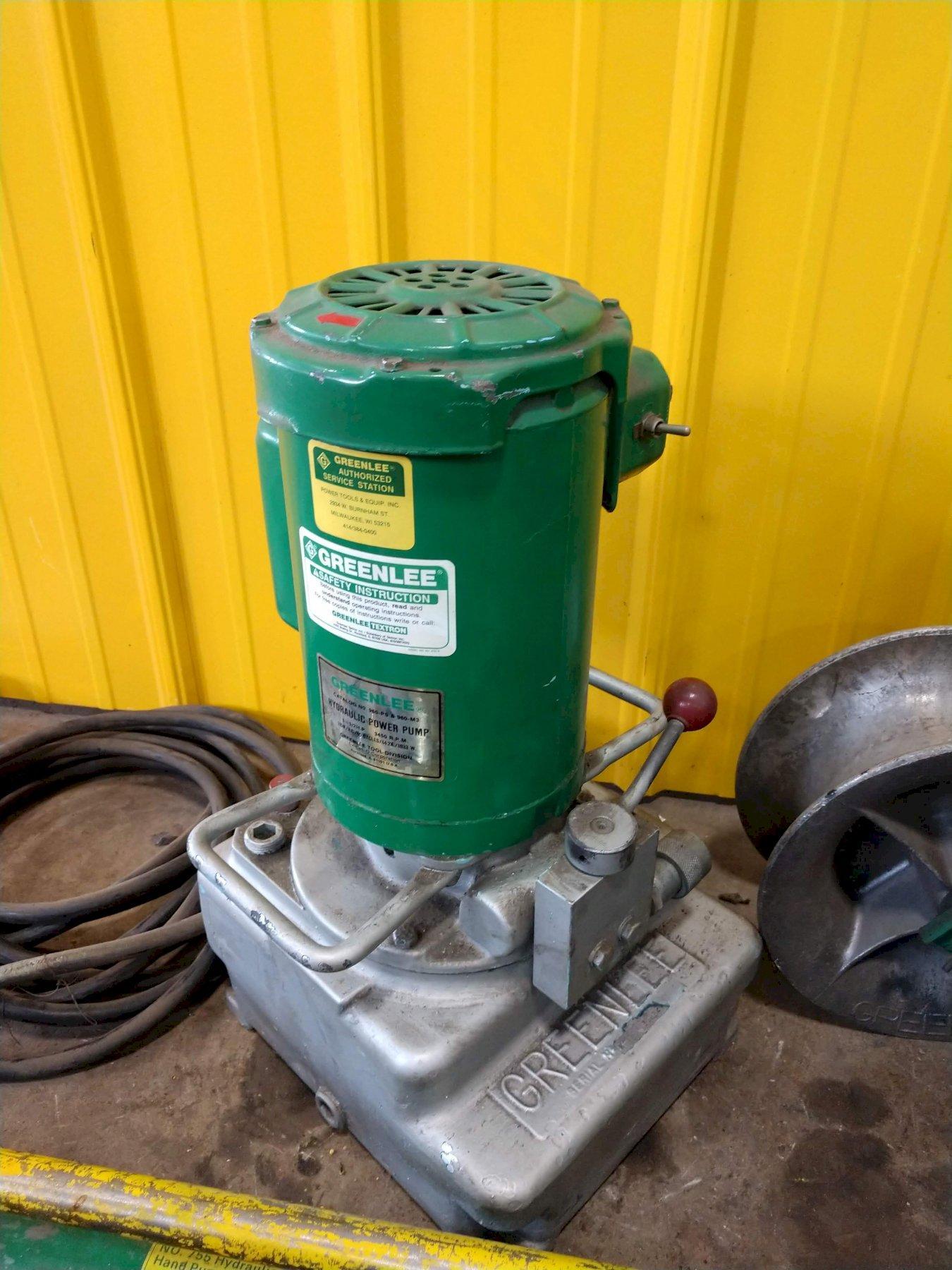 For Sale 2" GREENLEE ELECTRIC PUMP 960 HYDRAULIC CONDUIT PIPE BENDER