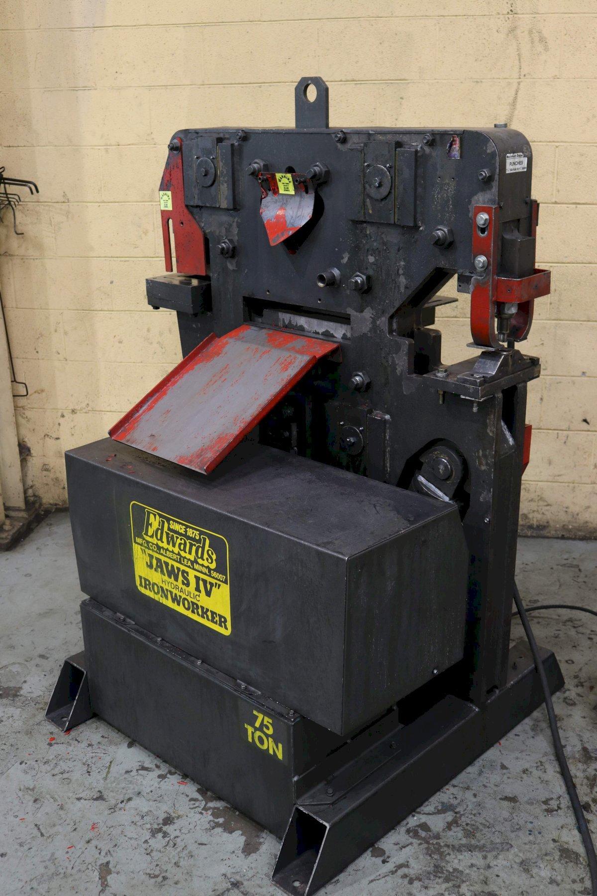 For Sale 75 TON EDWARDS HYDRAULIC IRONWORKER STOCK 73176 Locator