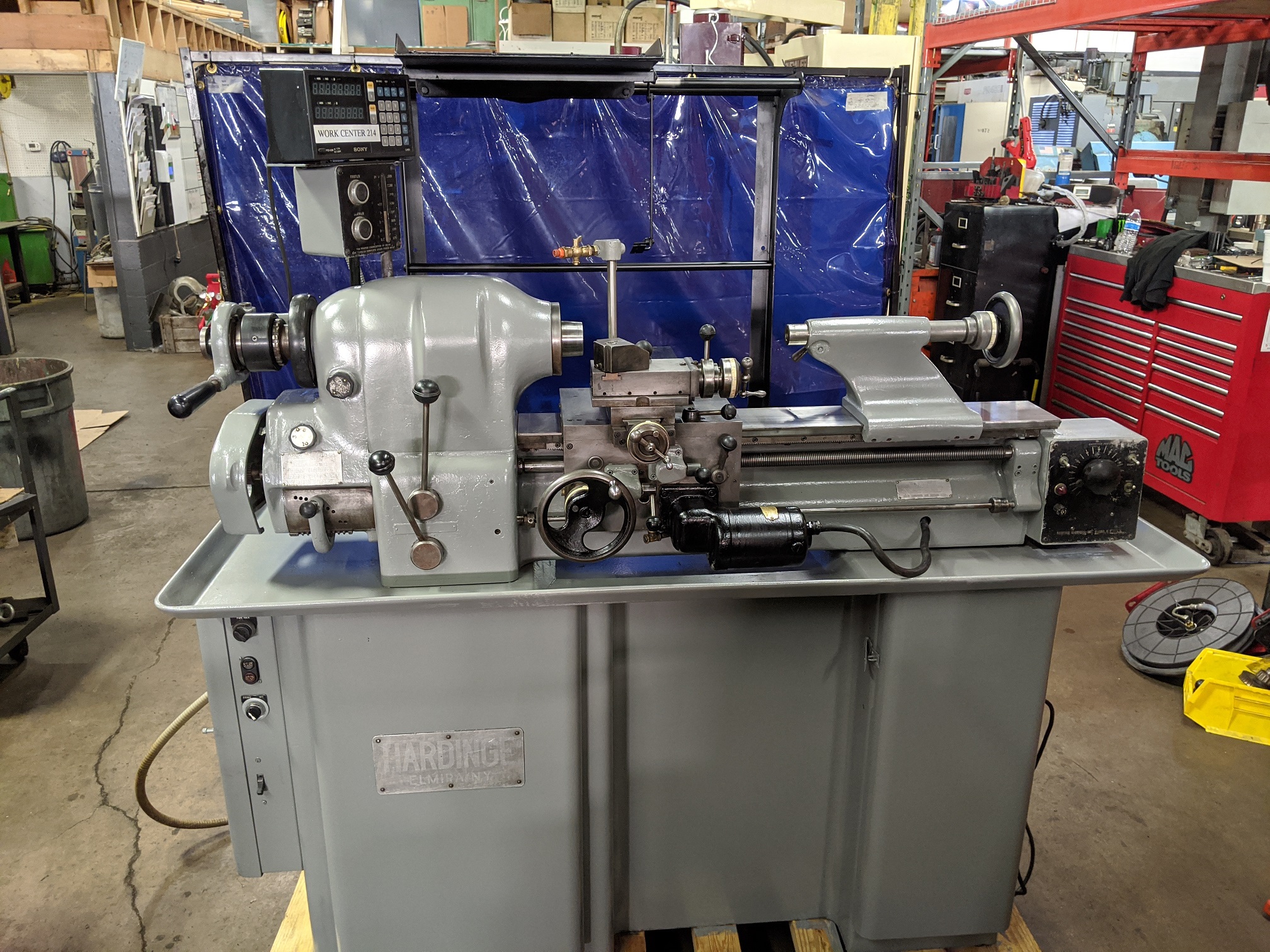 For Sale Hardinge HLVH Toolroom Precision Engine Lathe W/ Sony DRO's