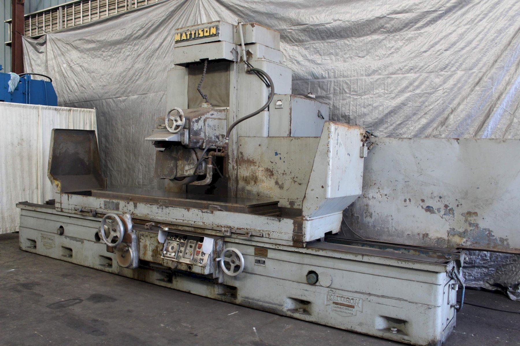 For Sale 24' X 96' X 30' MATTISON HORIZONTAL SURFACE GRINDER LOT