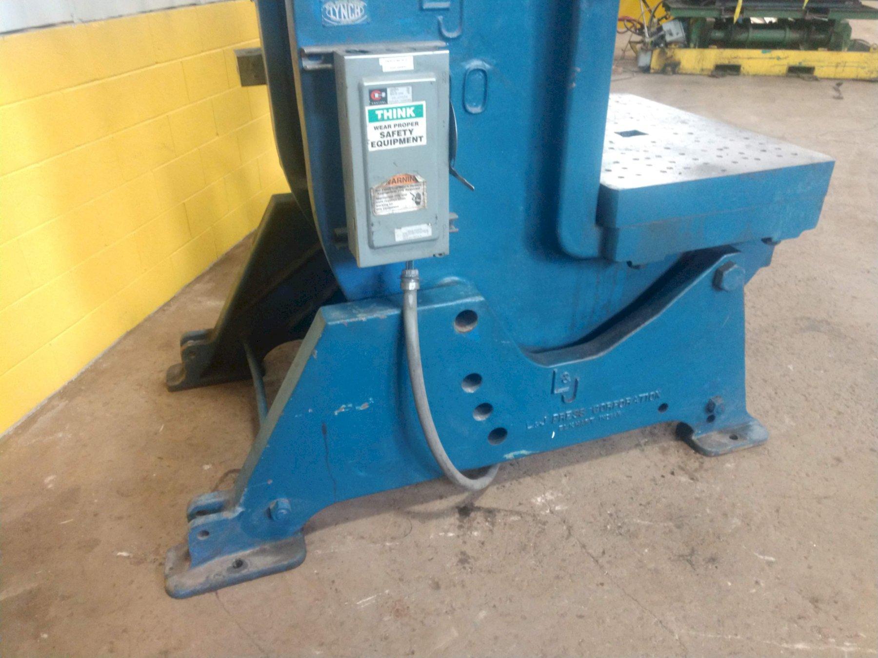 For Sale 100 TON L & J MODEL 100 OBI FLYWHEEL PRESS WITH 5" STROKE