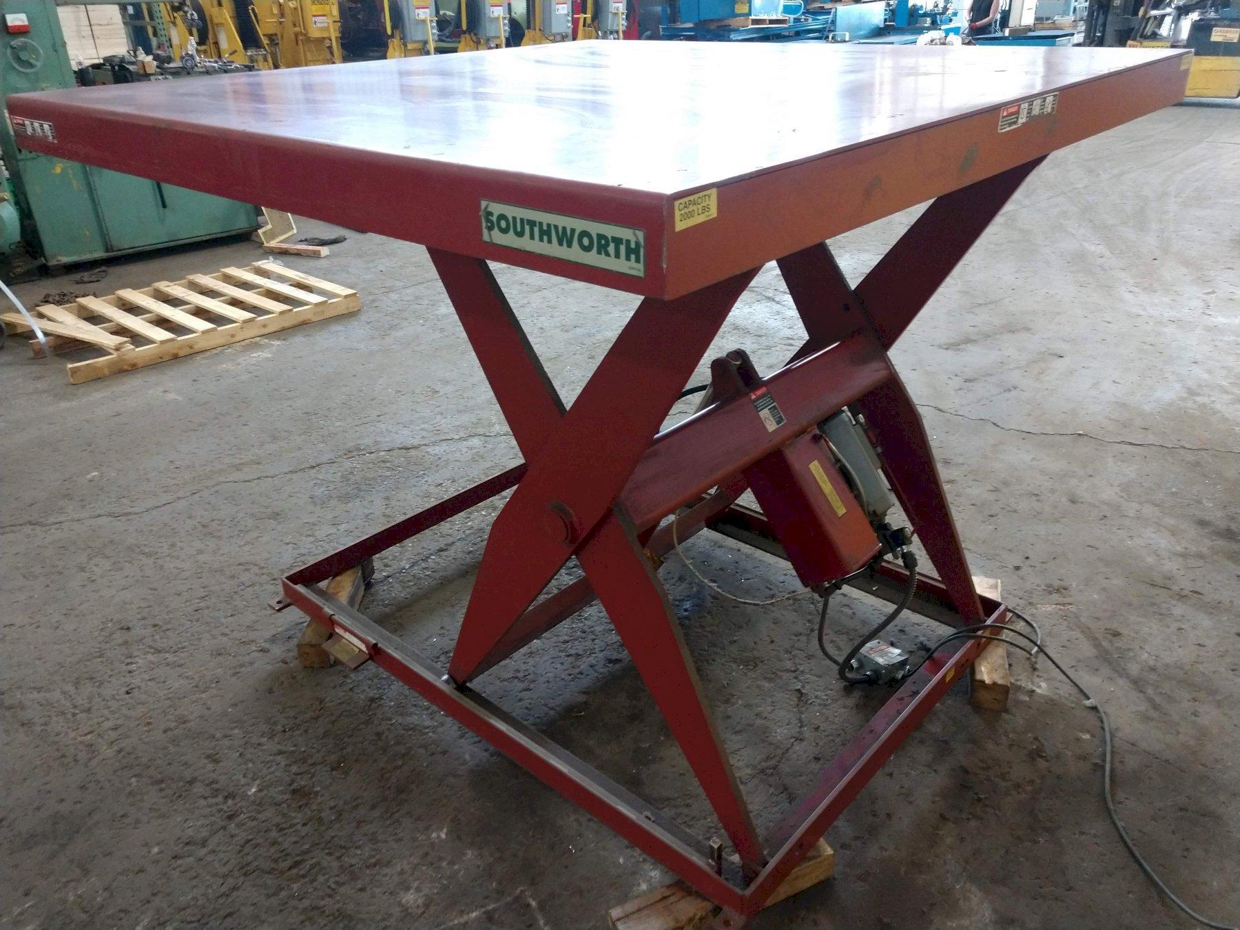 For Sale 2,000 LB X 72" X 72" ELECTRIC SCISSOR LIFT TABLE STOCK