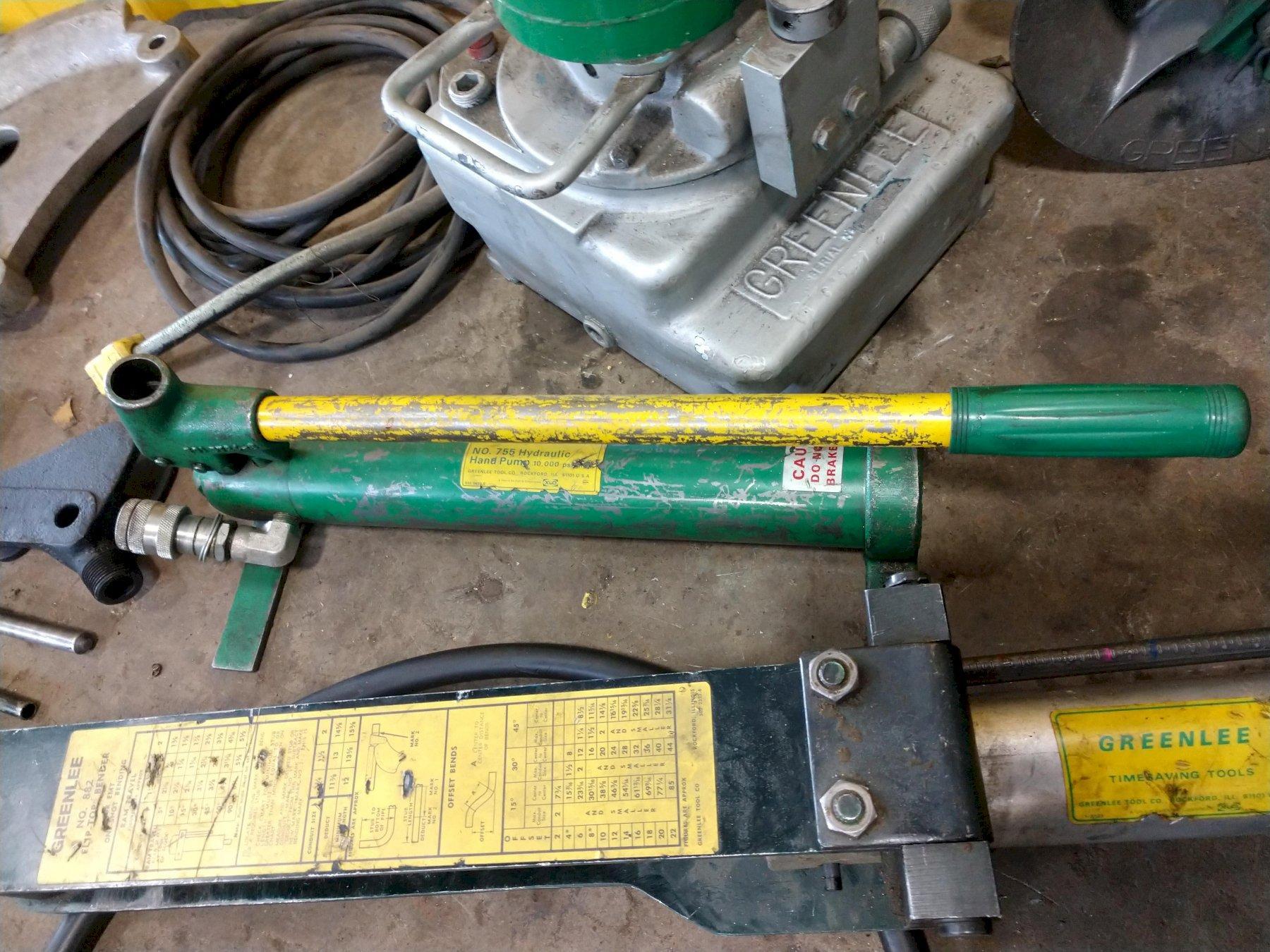 For Sale 2" GREENLEE ELECTRIC PUMP 960 HYDRAULIC CONDUIT PIPE BENDER
