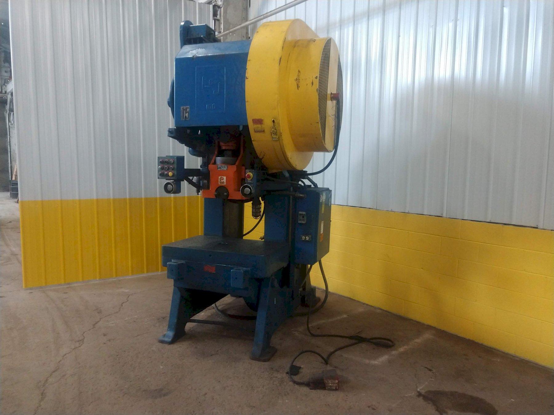 For Sale 100 TON L & J MODEL 100 OBI FLYWHEEL PRESS WITH 5" STROKE