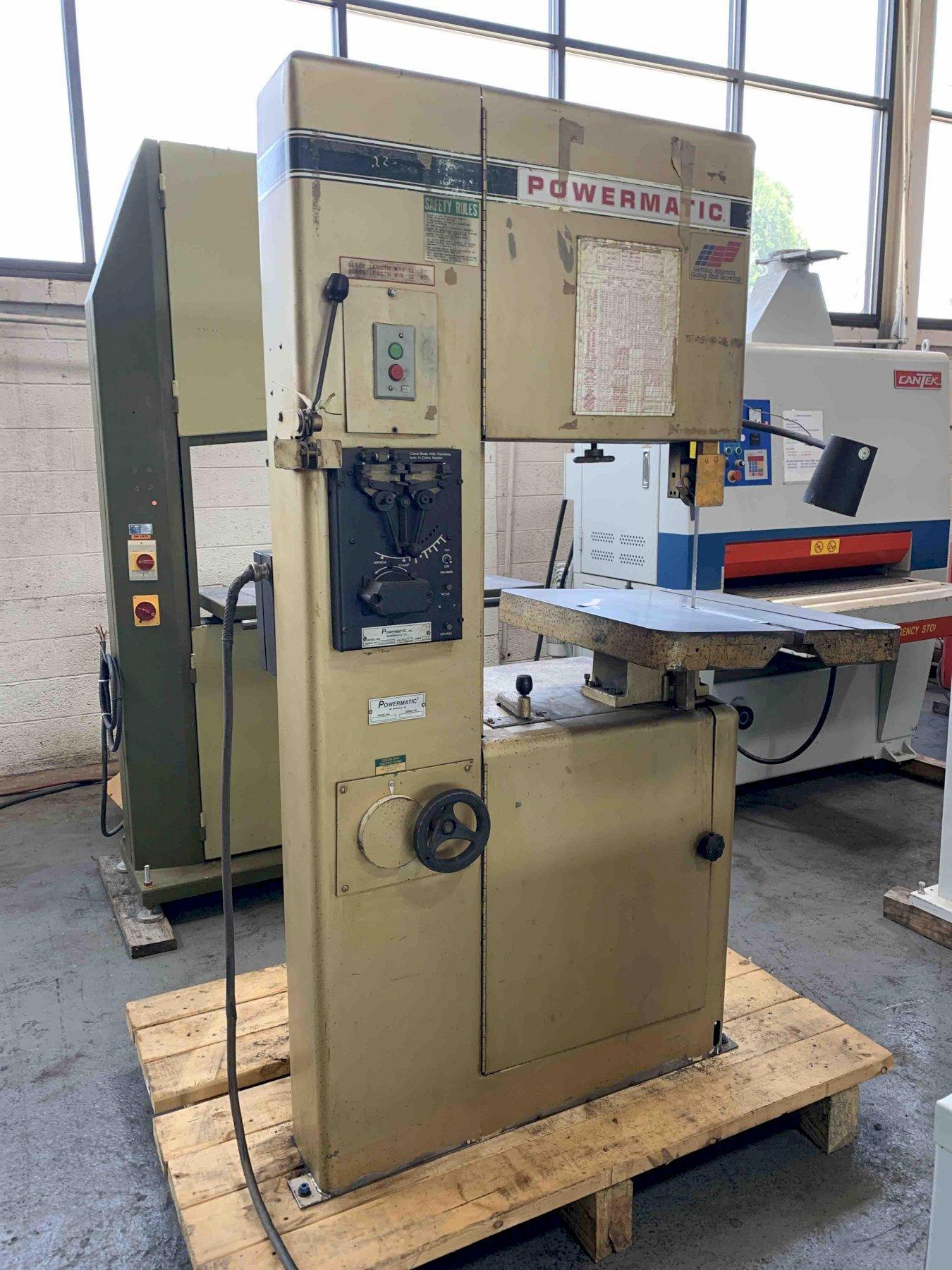 For Sale USED POWERMATIC 20" VERTICAL CONTOUR BANDSAW WITH BLADE
