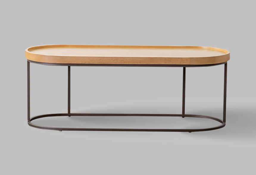 mesa de centro japandi en C