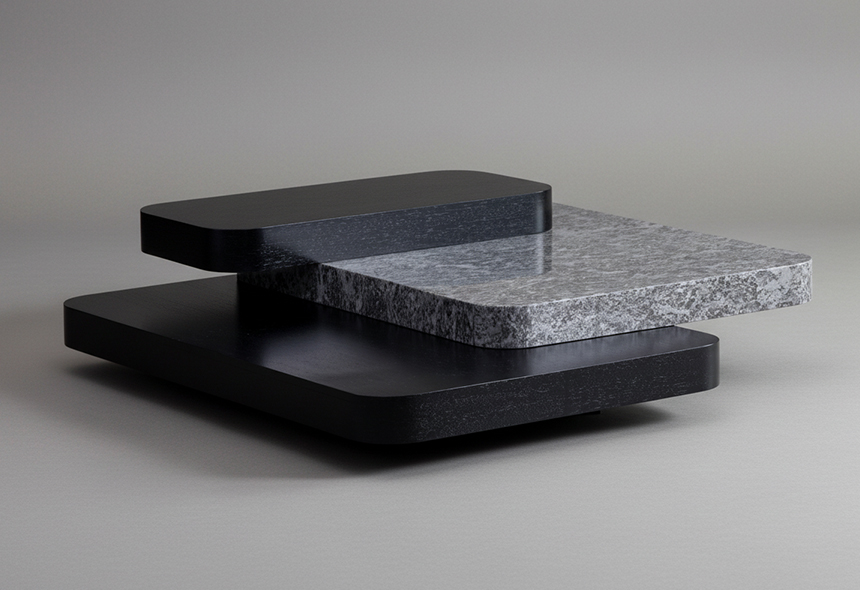 Mesa de centro 3 paneles