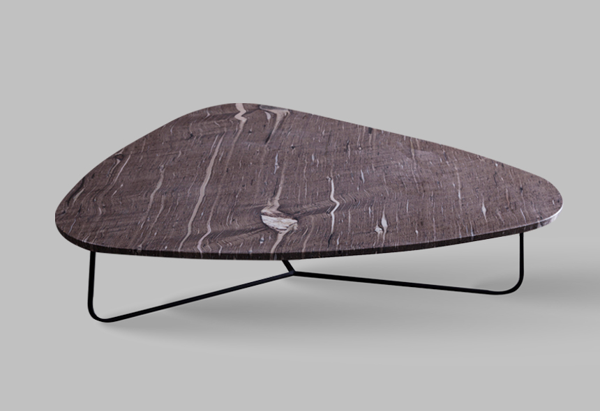 mesa de centro triángulo