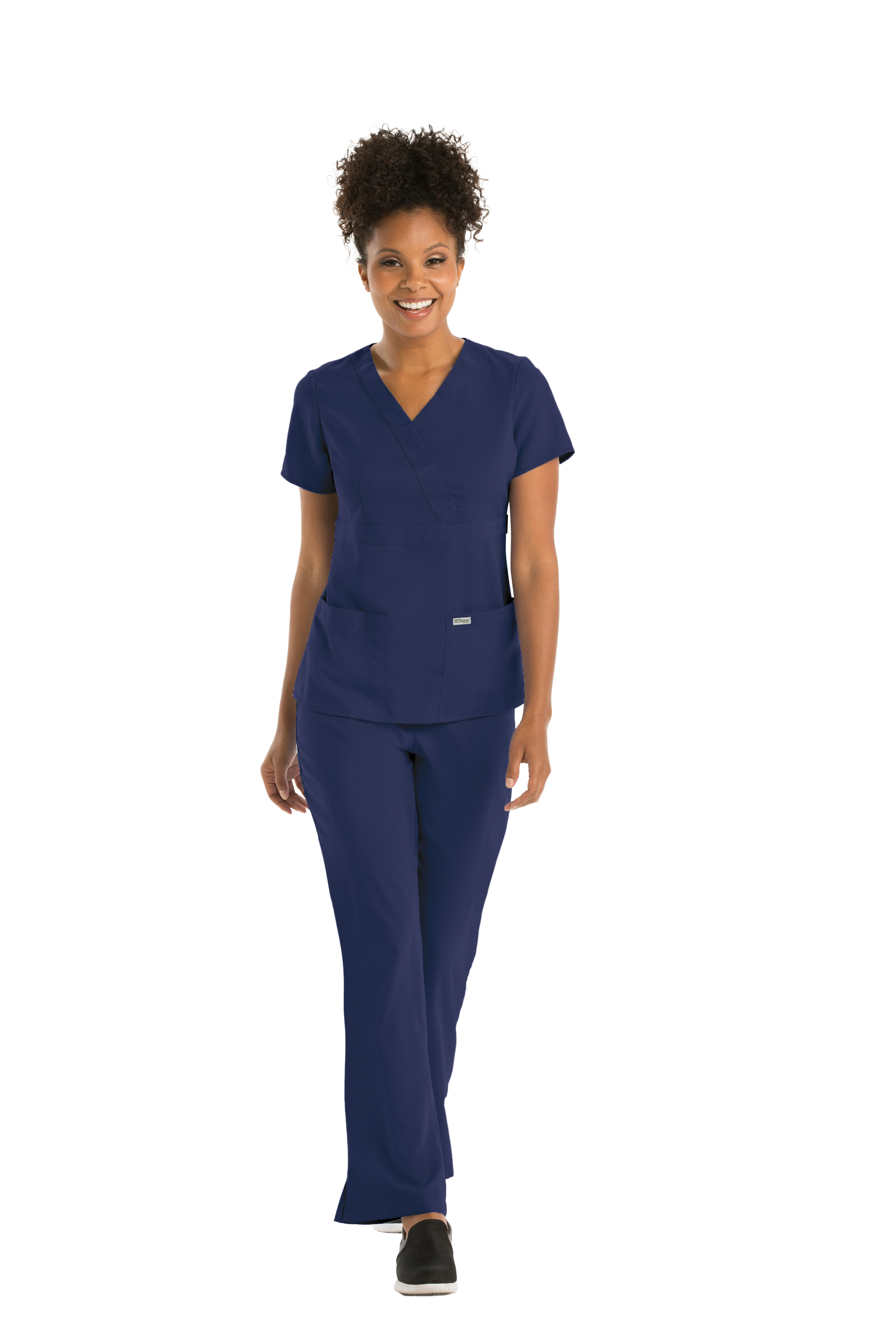 Grey's Anatomy Ladies' 3 Pocket Mock Wrap Top