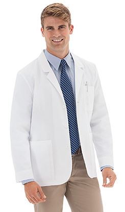 Meta Men's 30" White Tablet Consultation Coat