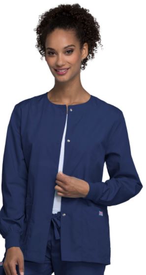 Cherokee WorkWear Ladies' Snap Front Warm-Up Jacket