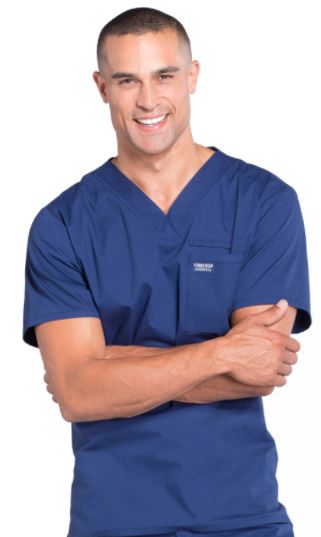 Cherokee WW Professionals Men's V-Neck Top