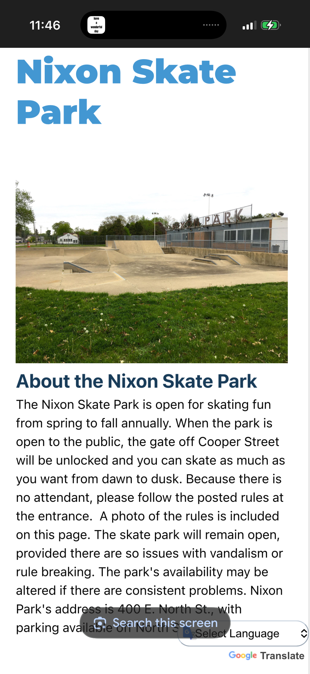 Nixon Skate Park image