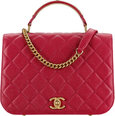 chanel flap bag with top handle 2018