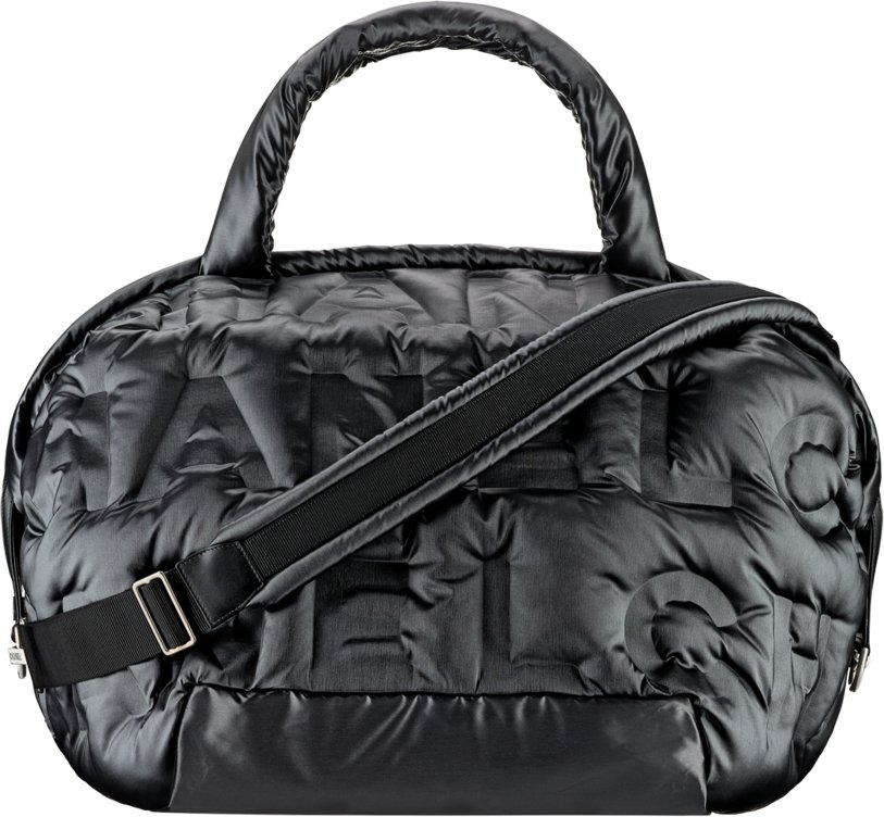 chanel embossed nylon backpack