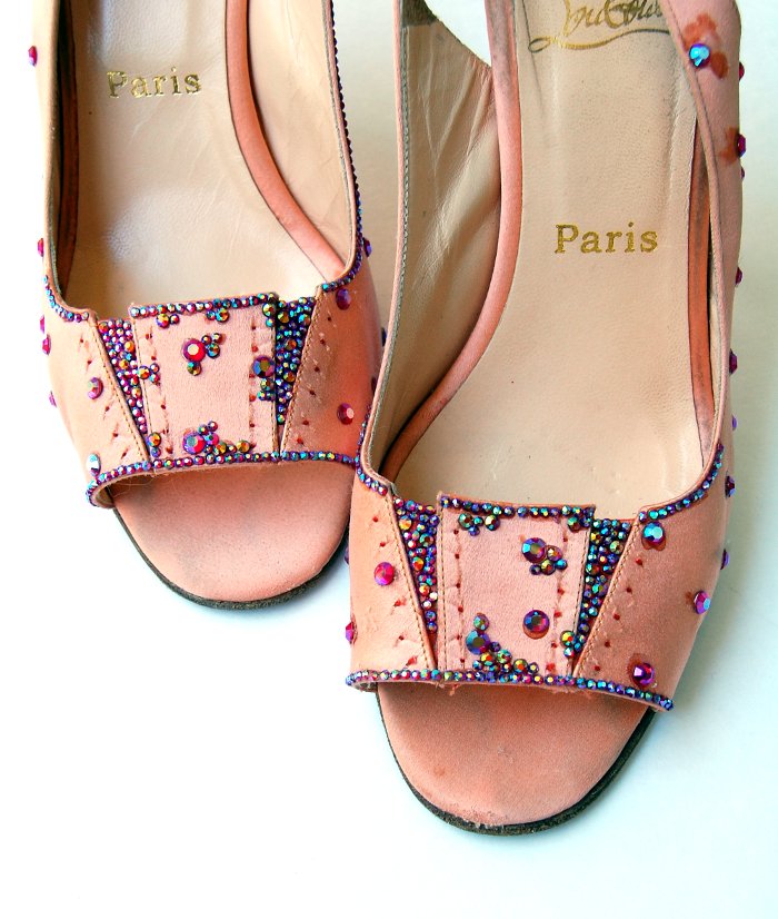 Covering Christian Louboutin Shoes with Siam Red Crystals