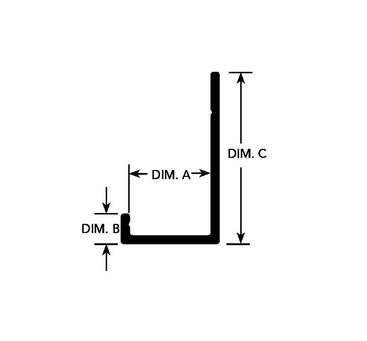 1/2 in x 3/16 in x 1 1/8 in x 10 ft Fry Reglet Chemical Film Drywall J