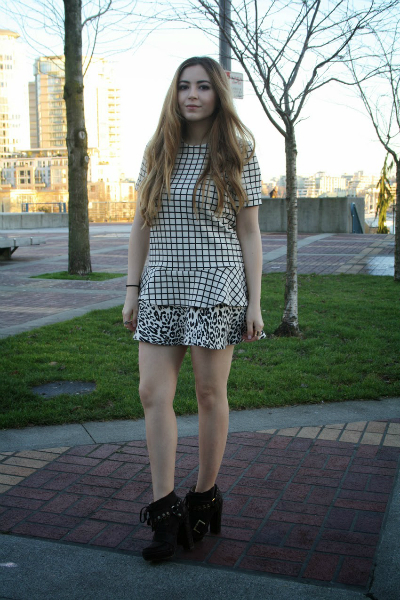 Square on Leopard, print, leopard, black and white