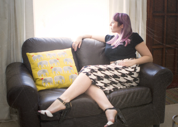 Dogtooth Dreams, monochrome, dogtooth, culottes