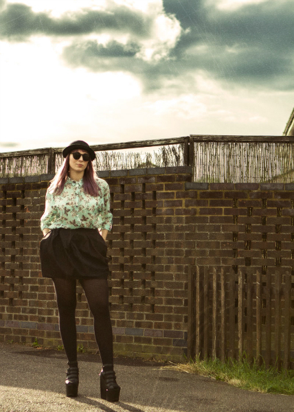 Corrupted Lens, floral, edgy, platforms