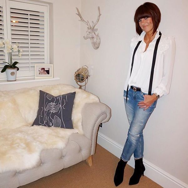 Simple Style, denim, distressed denim, cropped jeans, kitten heel ankle boots, frill detail blouse