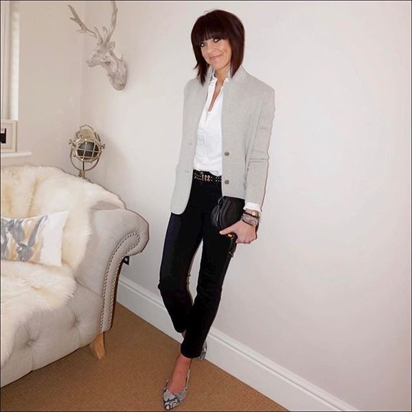 Styling A Knitted Blazer, blazer, j crew, knitted, cropped kick flare, pleats, frills, snakeprint, spring