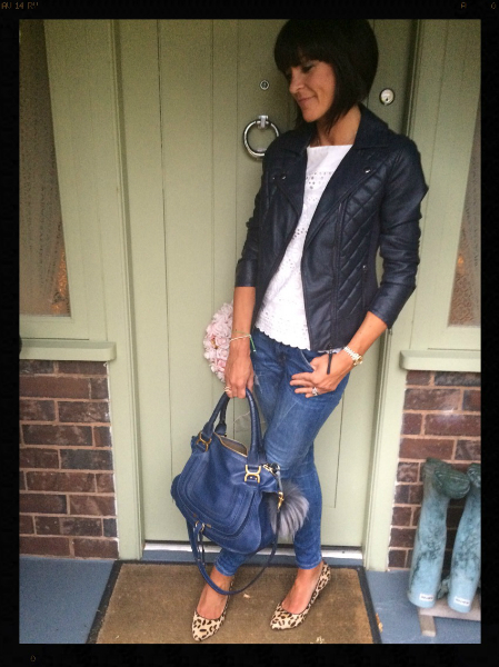 All Blue, biker jacket, fall, aw15, biker jacket, leopard print, embroidery anglaise, distressed denim, timeless