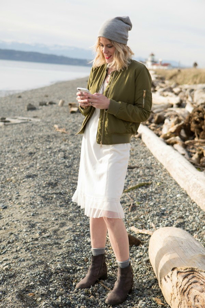 90's Revival, slip dress, bomber, grunge