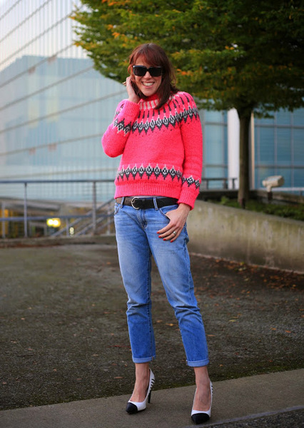 Fair Isle Sweater, fair isle sweater, boyfriend jeans