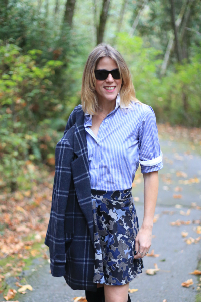 Combine 3 Prints In One Outfit: Yes You Can, mixed prints, plaid coat