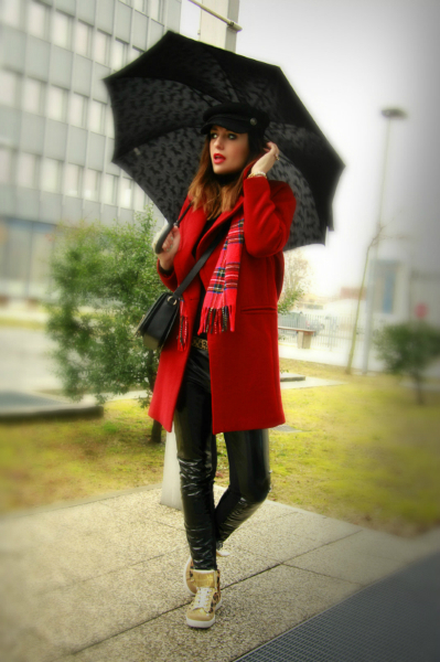 RAIN, leopard, trainers, red, coat, pollini, zara, river siland, leather pants