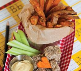 Coconut Pecan Crusted Nuggets with Honey Mustard Dip