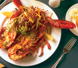 Barbecued Lobster with Red pepper and Lime Butter