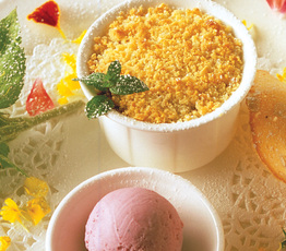 Blueberry and Rhubarb Crumble
