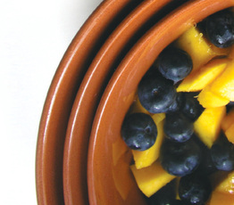 Blueberry, Mango and Hazelnut Cobbler