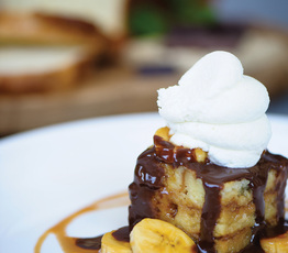 Caramel Banana Bread Pudding