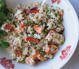 Lobster and Sweet Pea Risotto