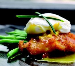 Pan-Fried Haddock with Soft-Poached Eggs