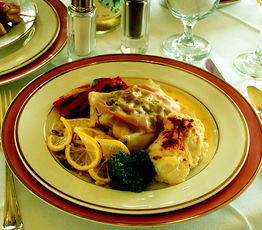 Halibut and Shitake Mushrooms Baked in Rice Pilaf