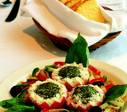 Pesto Stuffed Tomatoes