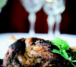 Roast Lamb with Strawberry Mint Gravy