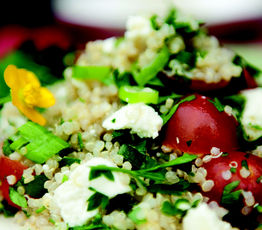 Tabbouleh with Feta and Grape Tomatoes