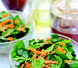 Spinach Salad with Orange Ginger Dressing